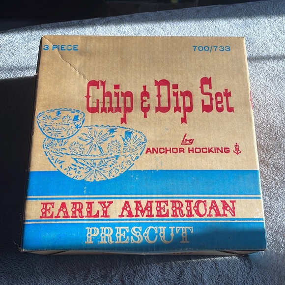 ✨ Vintage Anchor Hocking Chip & Dip Set ✨ Never Used ✨ - Picture 7 of 11